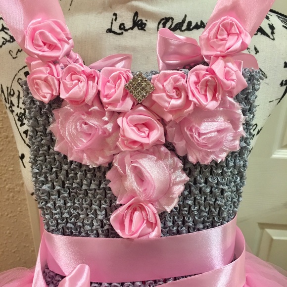 BUBBLE GUM BEAUTY flower girl tutu dress - Picture 5 of 8